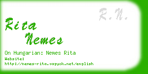 rita nemes business card